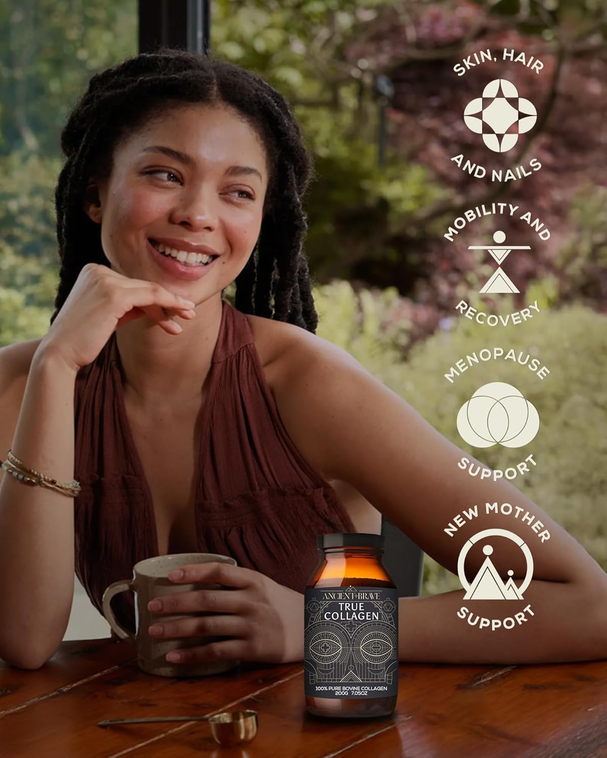 Ancient + Brave True Collagen Powder 7.05oz (Ap 33 Servings), EU Grass Fed Collagen Peptides, Highly Absorbable Protein Powder, Supplements for Women, Supplement for Hair, Skin and Nails