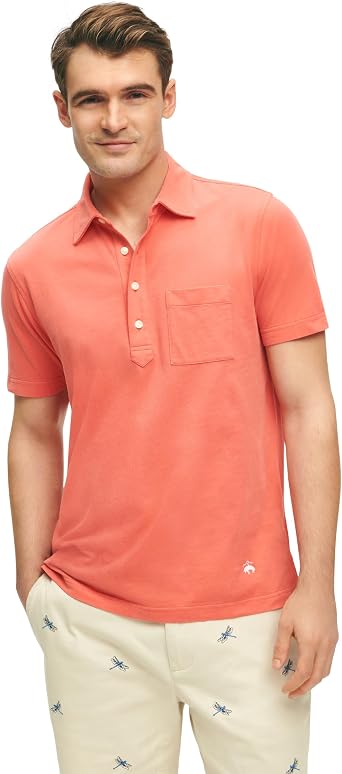 Brooks Brothers Mens Washed Cotton Jersey Polo Shirt
