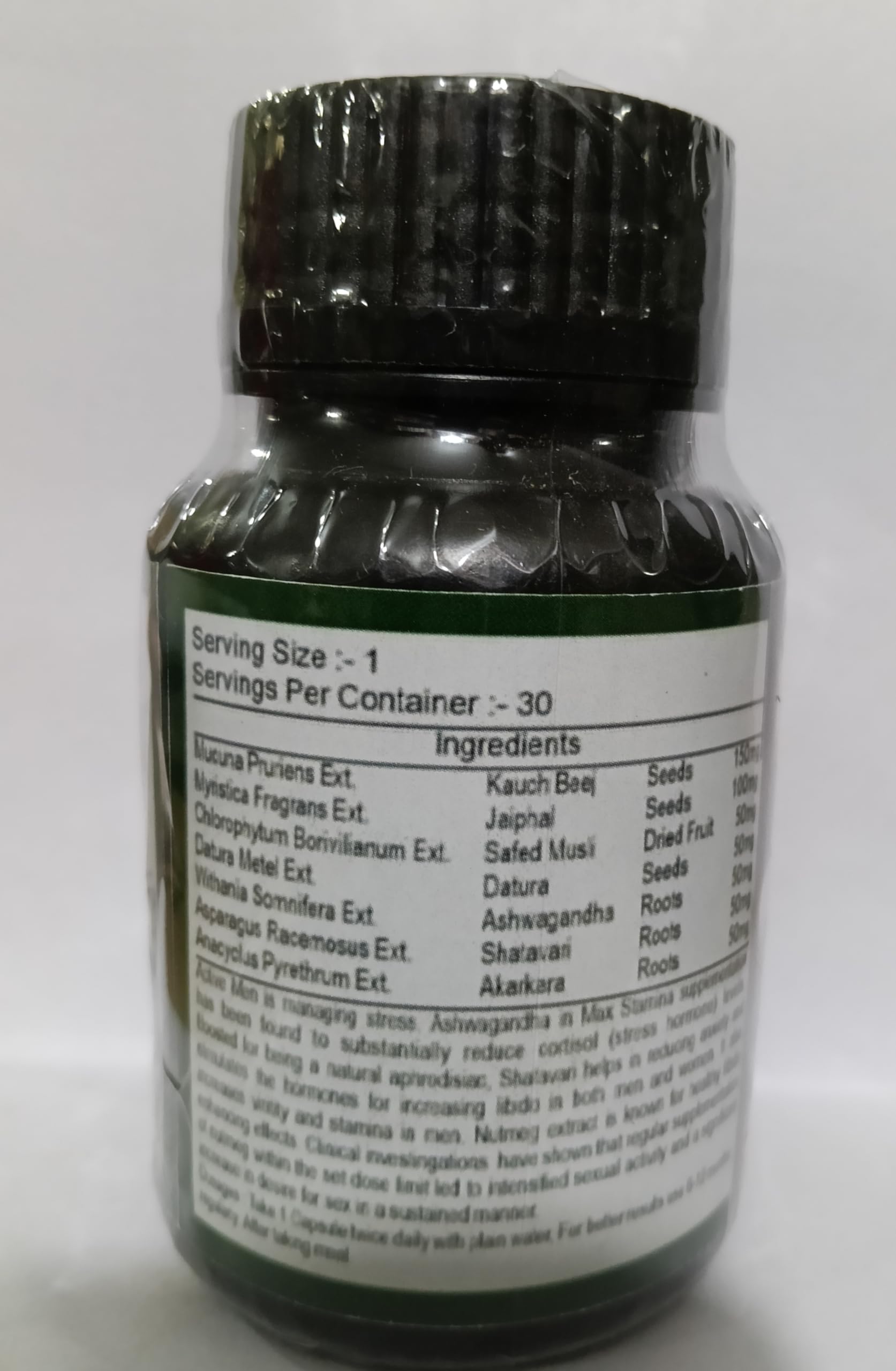 Aurvedic Himalayan Organics capsule Testosterone Booster Supplement for Men capsule - 800mg+ | With Ashwagandha, Shilajit, Kaunch Beej, Musli, Gokshura, Ginseng, Gold Bhasma & 17+ Ayurvedic Herbs | Boost Strength, Stamina, Energy & Muscle Growth | Pre & Post Workout Supplement - 30 veg capsule — Amazon image 3