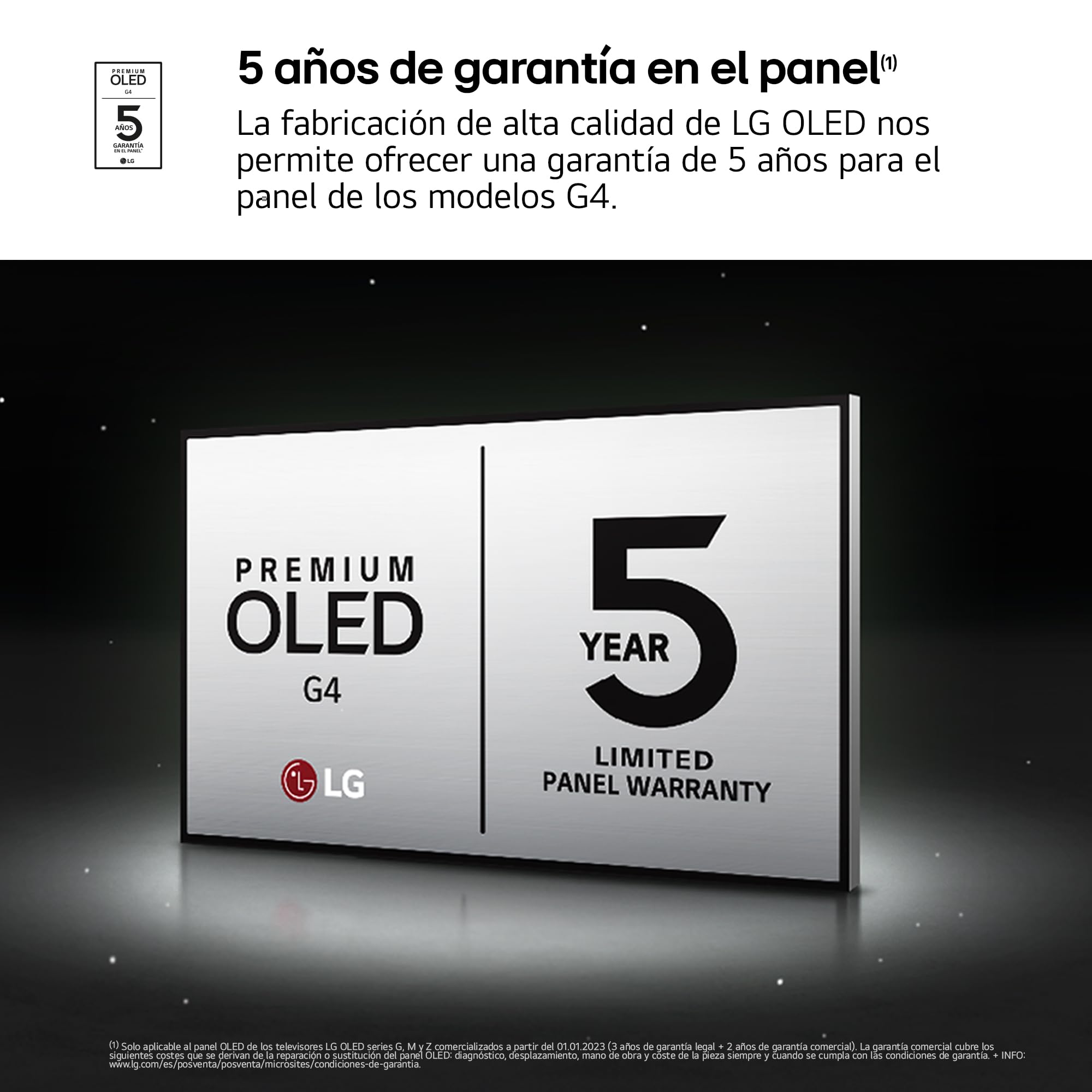 LG OLED55G46LS, 55", OLED EVO* 4K, Serie G4, Smart TV, WebOS24, Procesador a11, Dolby Vision, Dolby Atmos, webOS 24, 3840X2160,TV Gaming, 144 Hz, Negro