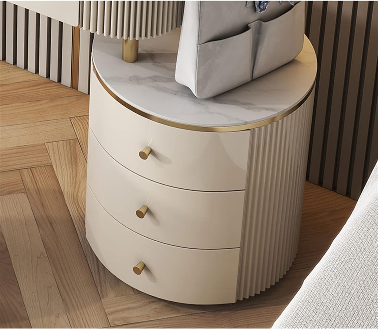 Vanity Dressing Table Set Luxury Makeup Bench with 3 Colors Led Hd Mirror,Comfortable Stool Drawers Cabinet,Modern Simple Style,for Girl's Gift (Size : 100CM) ()