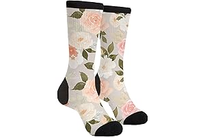 Women's and Men's Floral Crazy Crew Socks