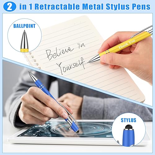 Miniatura 3 de Sherr 120 bolígrafos de agradecimiento para pantalla táctil, regalos de agradecimiento, bolígrafos 2 en 1, bolígrafos con punta de lápiz óptico