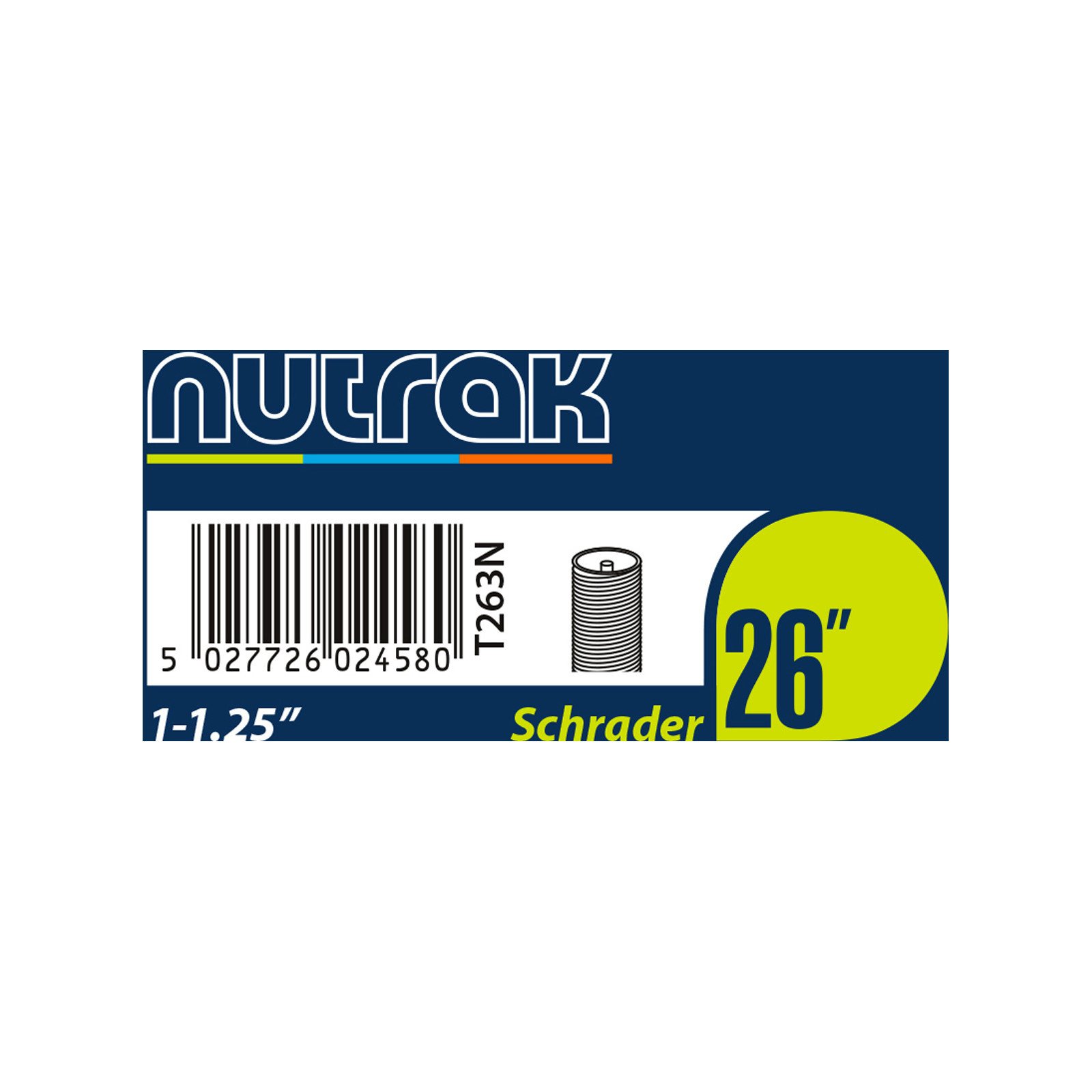 Nutrak 26 x 1-1.25 inch Schrader inner tube