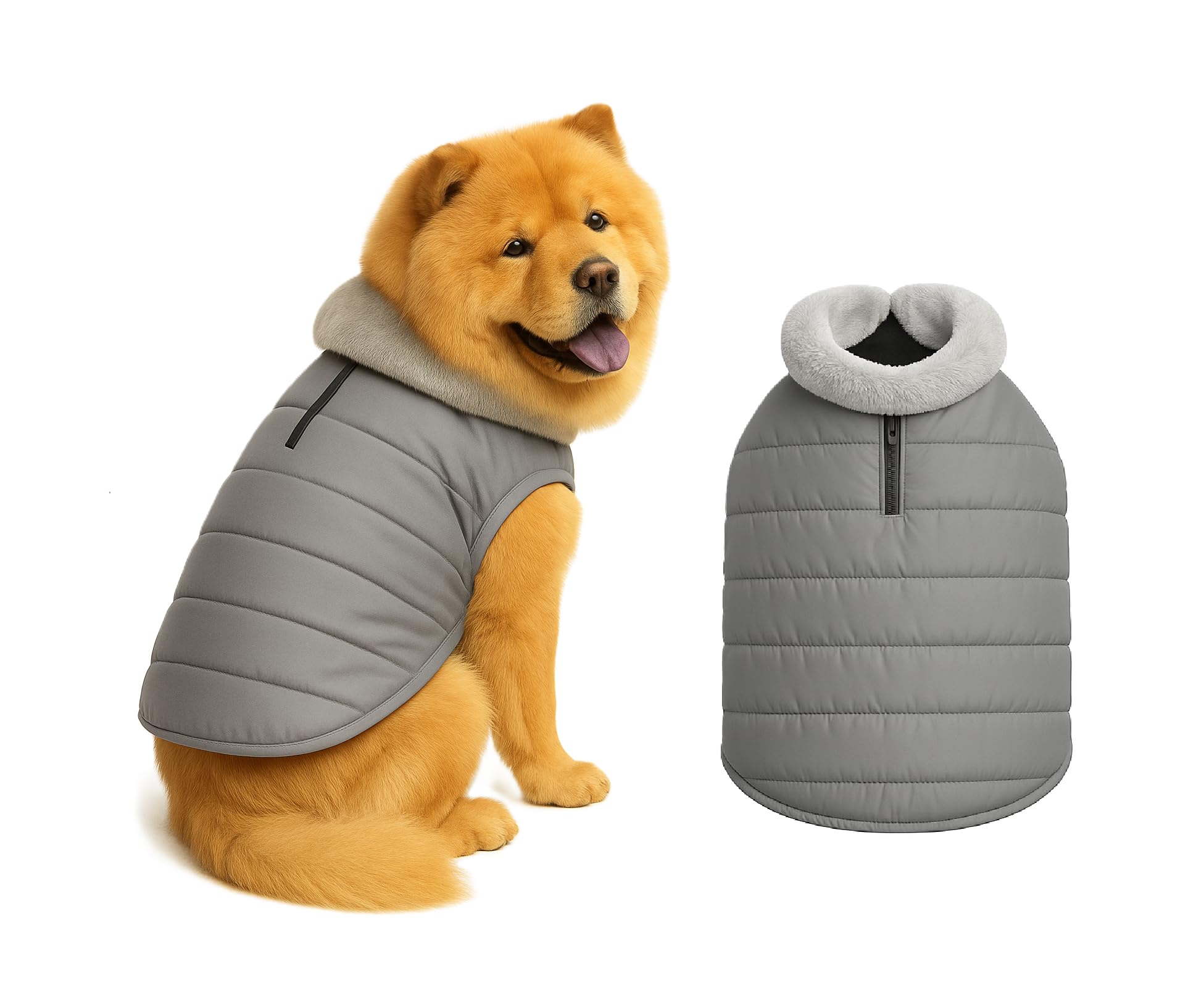 The Pets Company Dog Winter Coat Jacket, Clothes, Windproof, Waterproof, Light Weight, Washable, Ultra Warm Thick Fleece