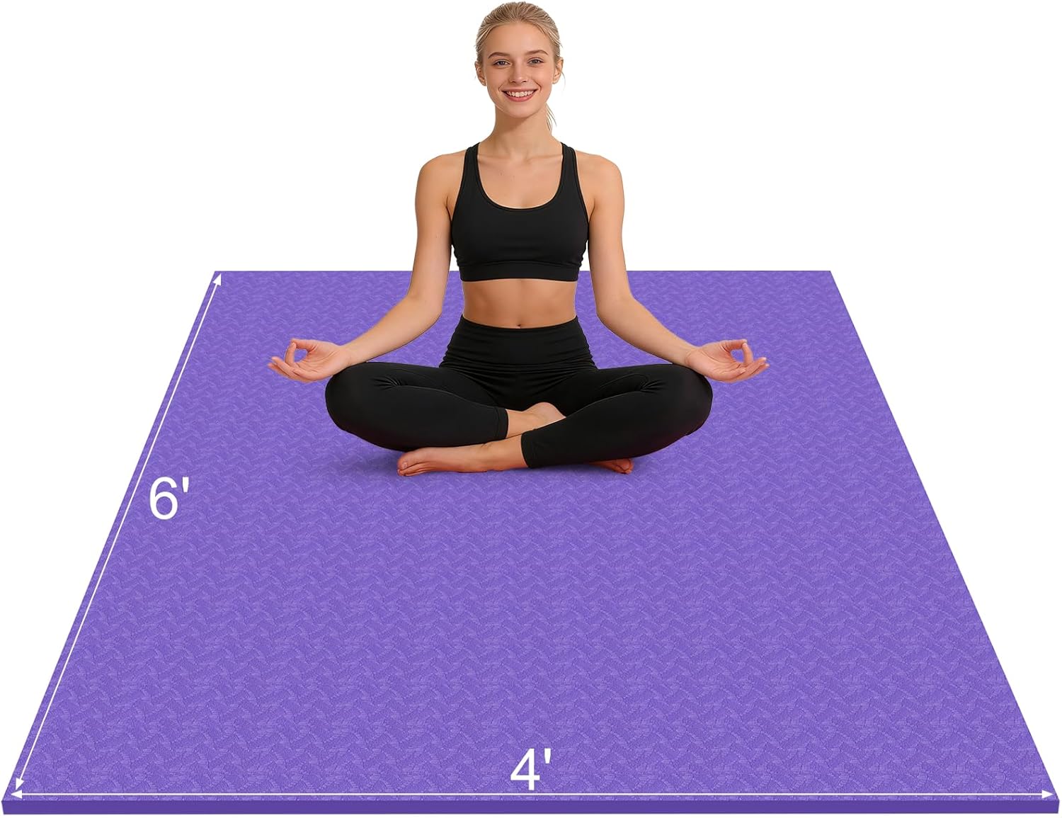 RINREA Large Gymnastics Mat for Gymnastics Bar, 6'x4' Extra Thick Exercise Mat for Home Gym Workout