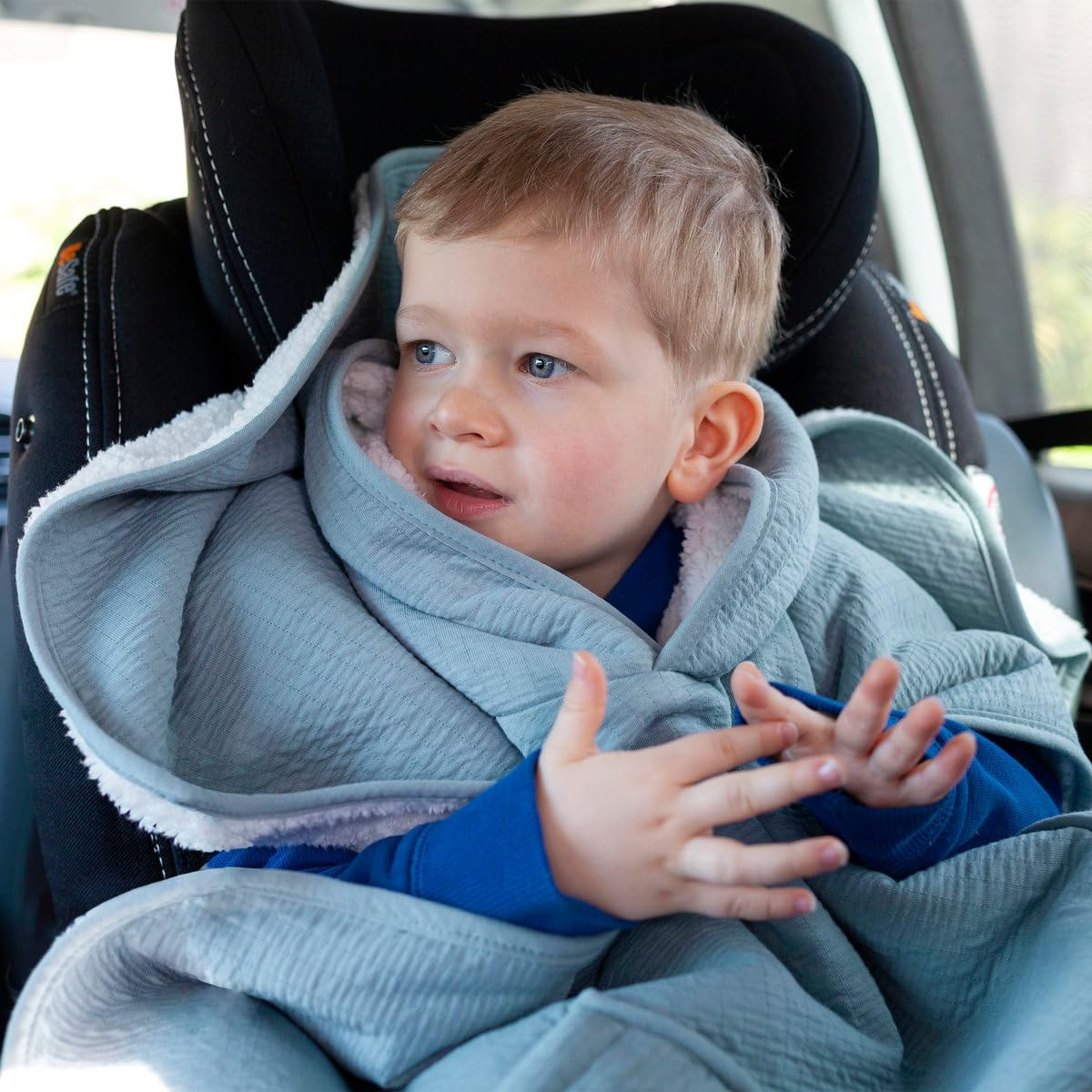 Bemini – Poncho in pile per bambini | Poncho | Bambino | Parka per bambini | Poncho da viaggio Teddy | 9 – 36 mesi |