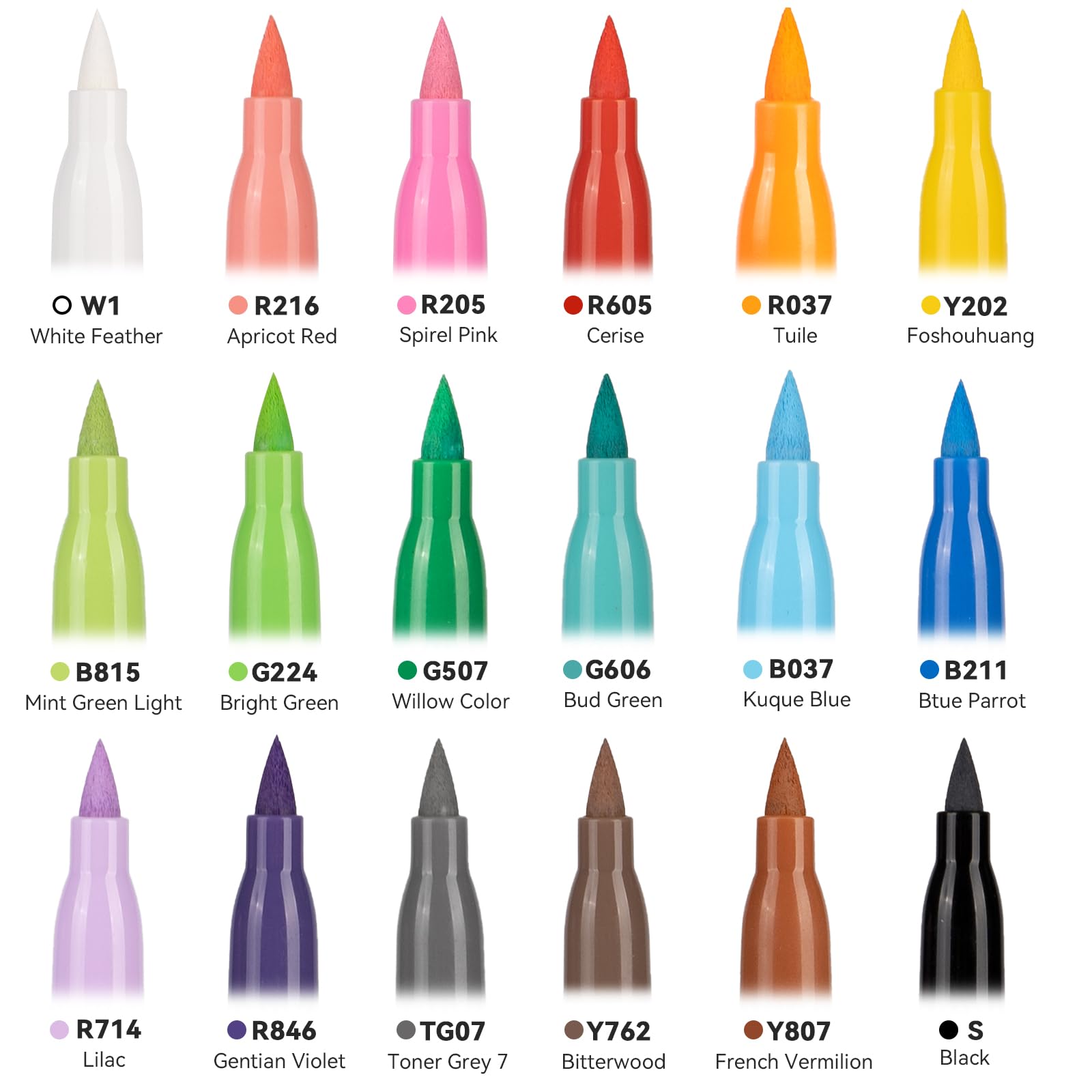 HOTU Pennarelli acrilici 18 colori per vetro, carta, tessuto, legno e libri da colorare - Pennarelli a grande capacità (6,6 g ciascuno) - Kit di forniture per arte e fai da te - Ottima idea regalo