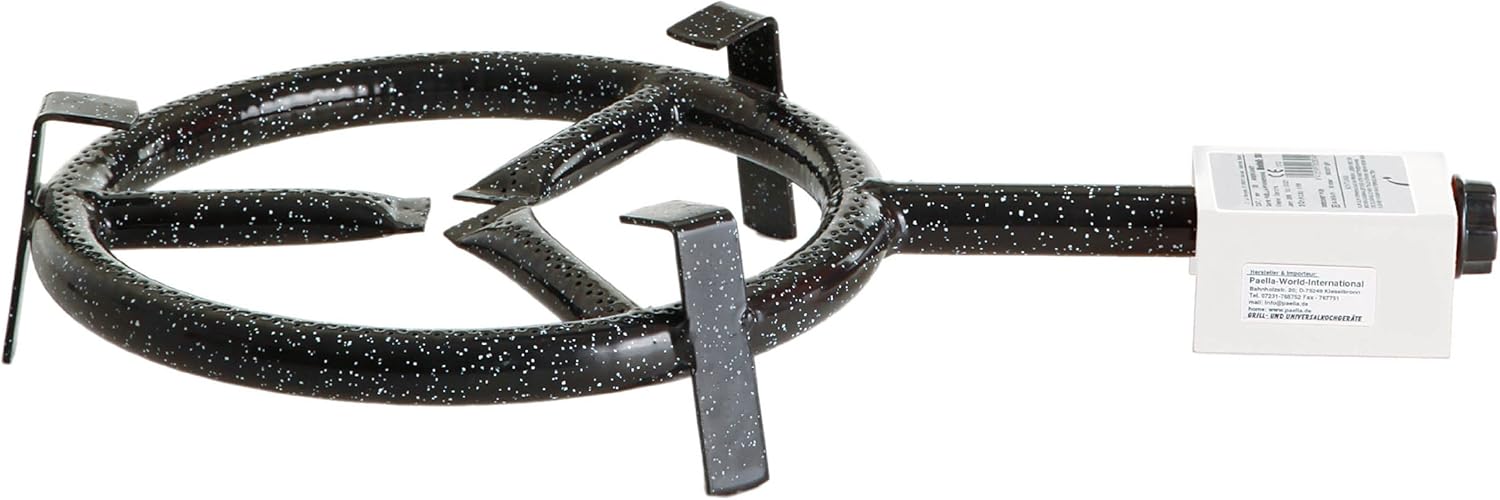 PaellaWorld International Paella Gas Burner Rings, 1 Ring, Black