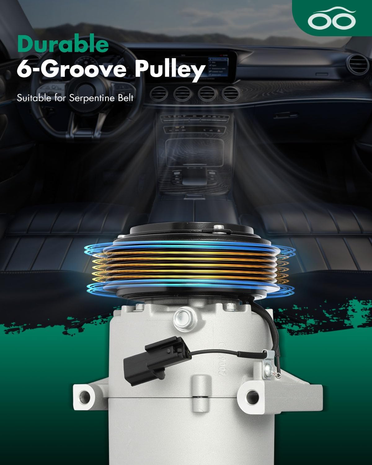 SCITOO AC Compressor Rapid Cooling for Kia Soul 1.6L 2012-2013 977012K650 977012K600 10A1398