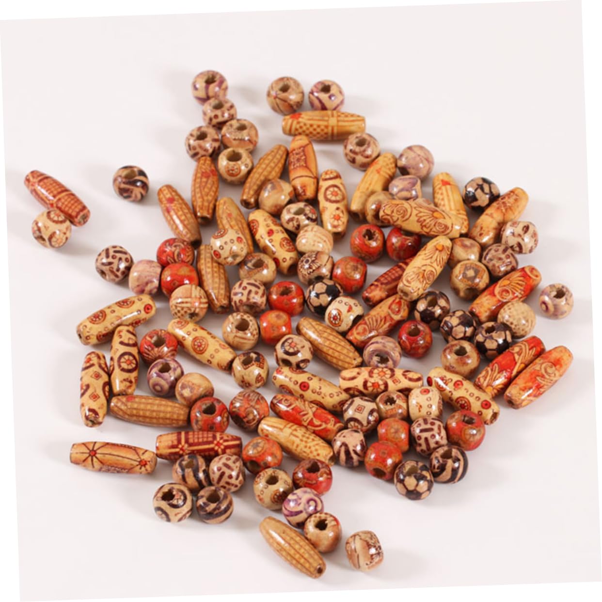 STOBOK 400 Piezas Decoran Cuentas Espaciadoras Accesorios De Cuentas De Madera Redondas