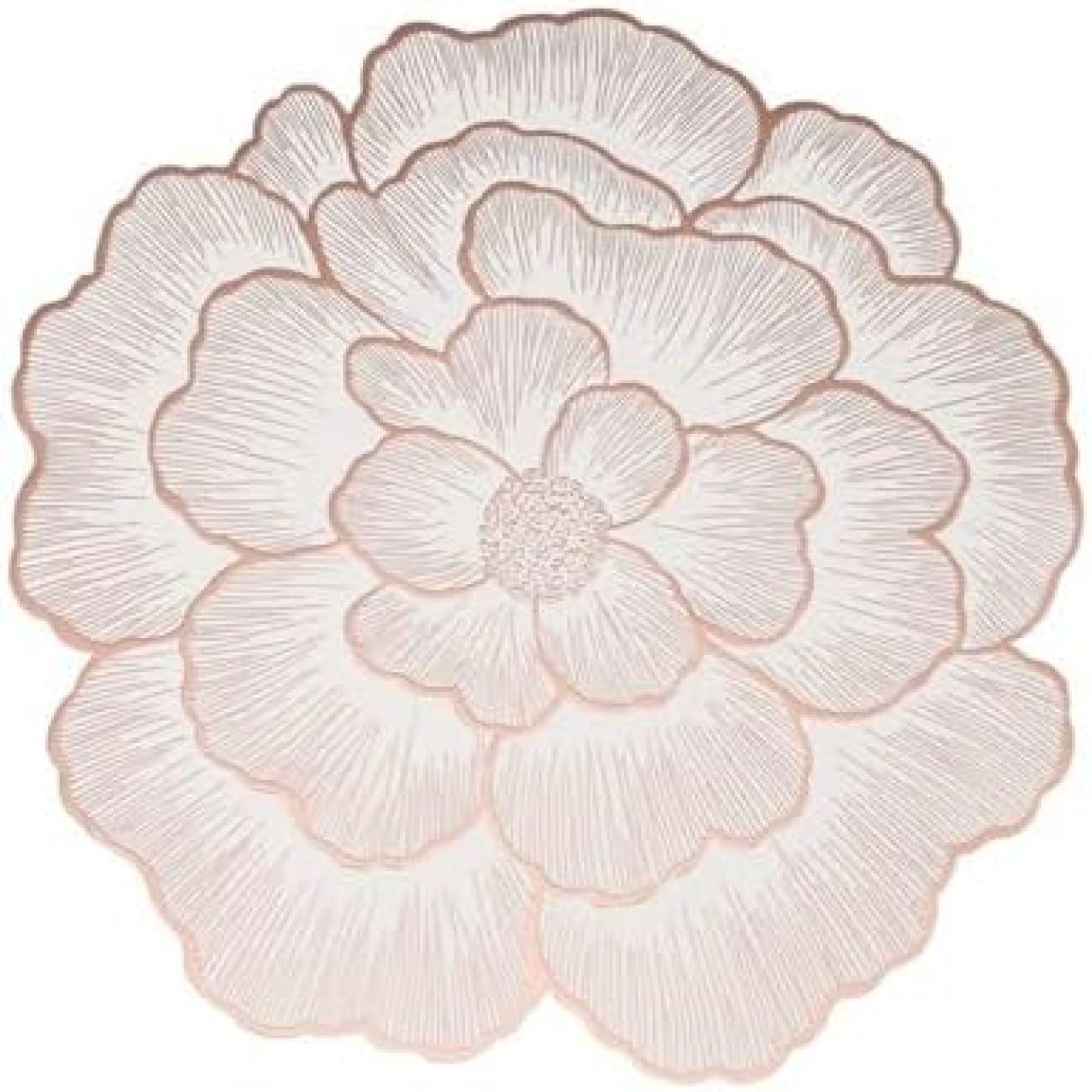 Set de table pour Noel et Thanksgiving lot de 4 roses chinoises blanches or pour repas de fete