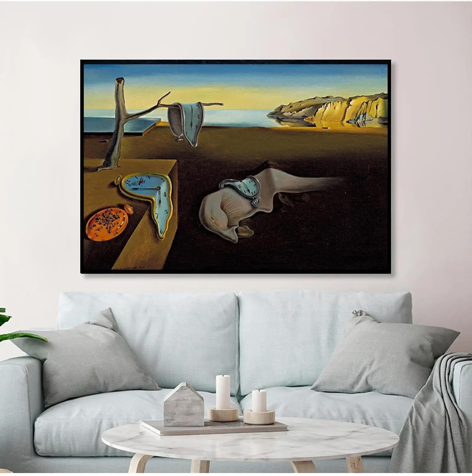 Horloges Surréaliste Dali Grand Tableau Cadre pour Mur Vide - 8