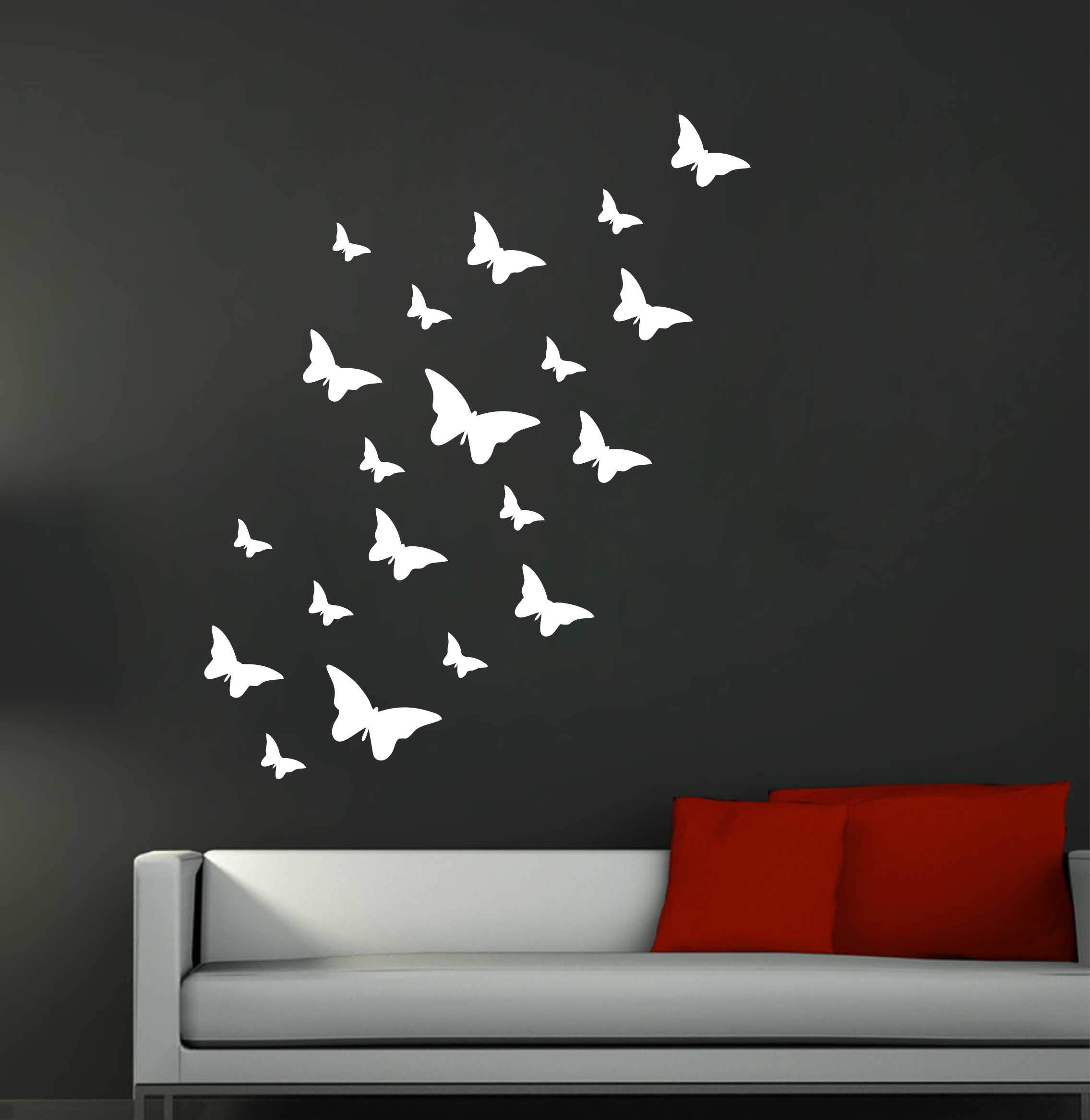 GADGETS WRAP Wall Decal Vinyl White Butterfly Design Lovely Wall Sticker for Home Decoration & Decal Size -55cmX66cm (B0B9RQ5MBX) Amazon Price History, Amazon Price Tracker