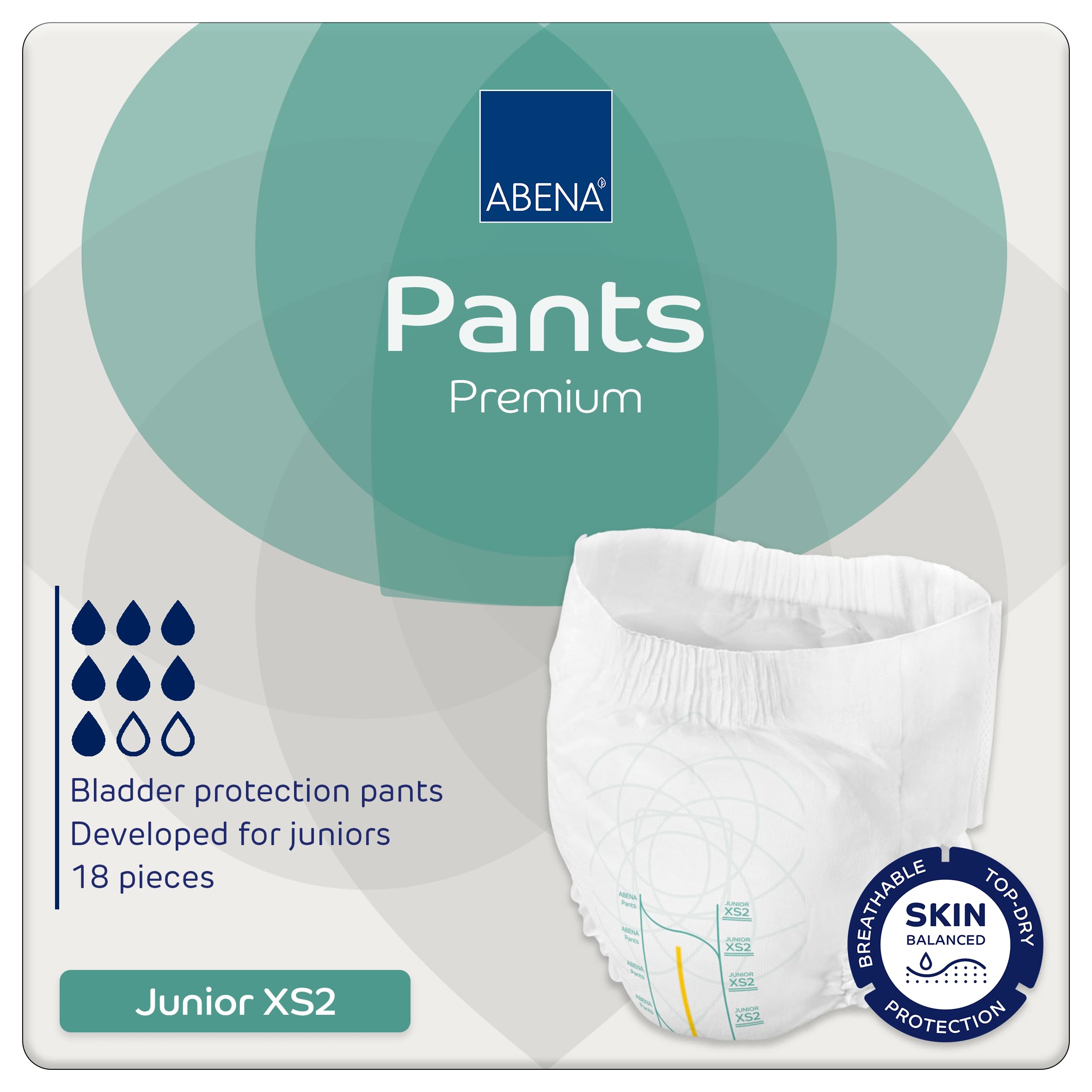 XS2 Junior Nappy Pants, Eco-Labelled Nappy Pants with Enhanced Leakage Protection, Fast Absorption & Breathable Comfort – Size 7 (Age 5–15, 55–80 cm Waist), 14 Pack