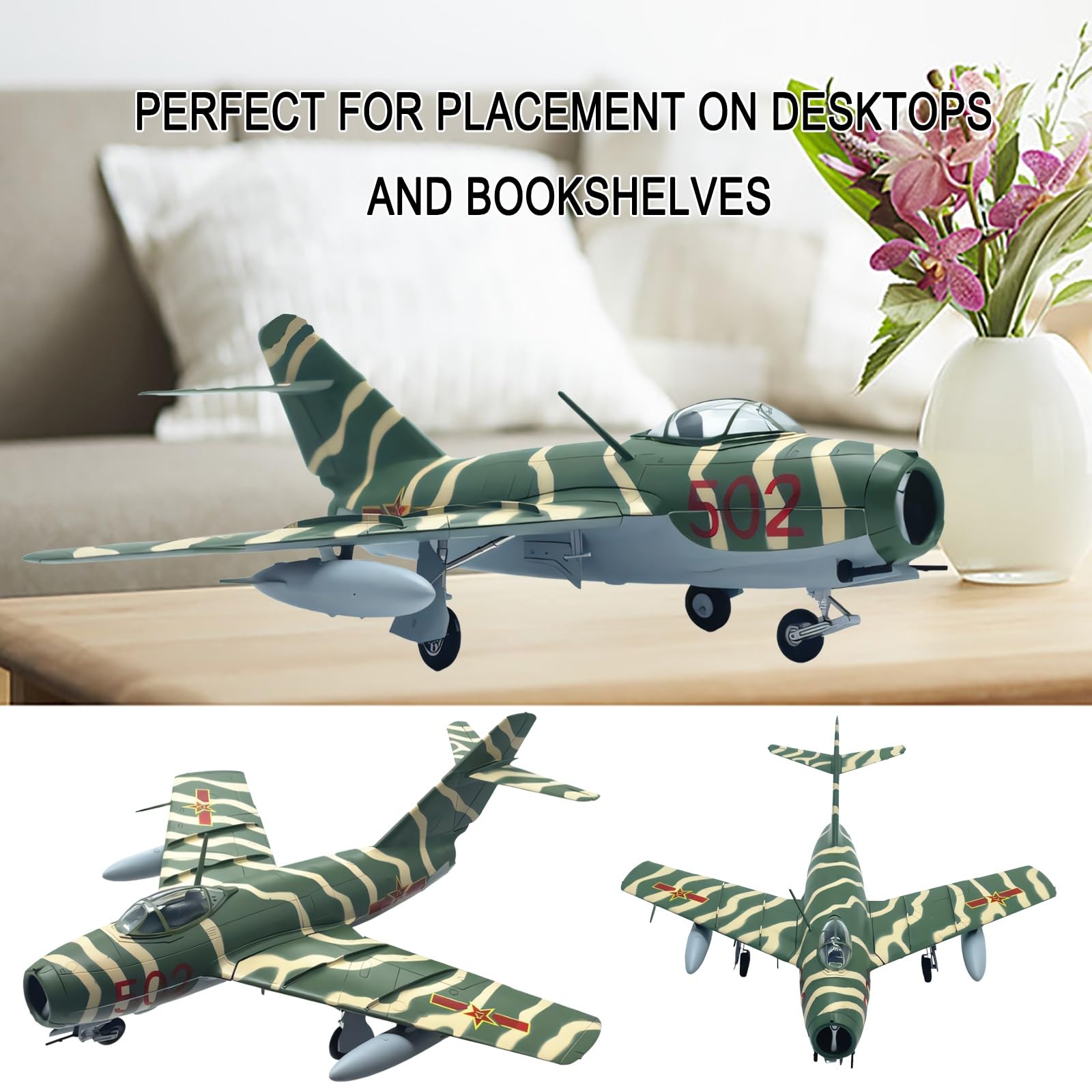 1:72 scala Cina MIG15 metallo pressofuso militare jet combattimento modello pronto display aereo vernice mimetica perfetta decorazione mensola scrivania principianti adulti collezionisti