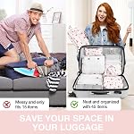 Packing Cubes for Travel, Packing Cubes with Shoe, Cosmetics, Clothing,and Accessories Bags, Travel Cubes for Packing Suitcase Organizer for Women Men, Cherry, Large