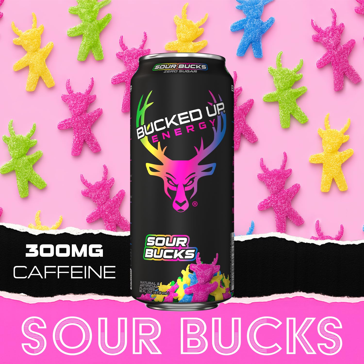 Amazon.com : Bucked Up Energy Drink 300mg (Sour Bucks) (12 CT