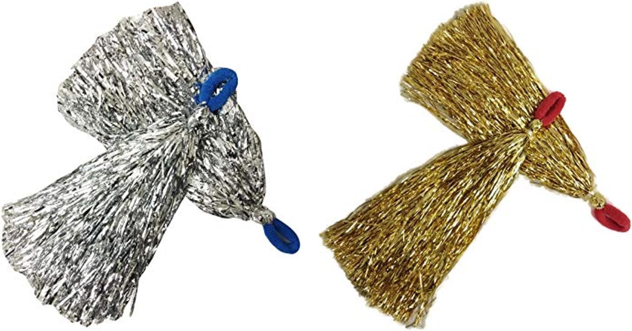 BookMyCostume Silver Pom Poms Cheerleader Dance Kids & Adults Costume Accessory 2-10 yrs & BookMyCostume Golden Pom Poms Cheerleader Dance Kids & Adults Costume Accessory Free Size