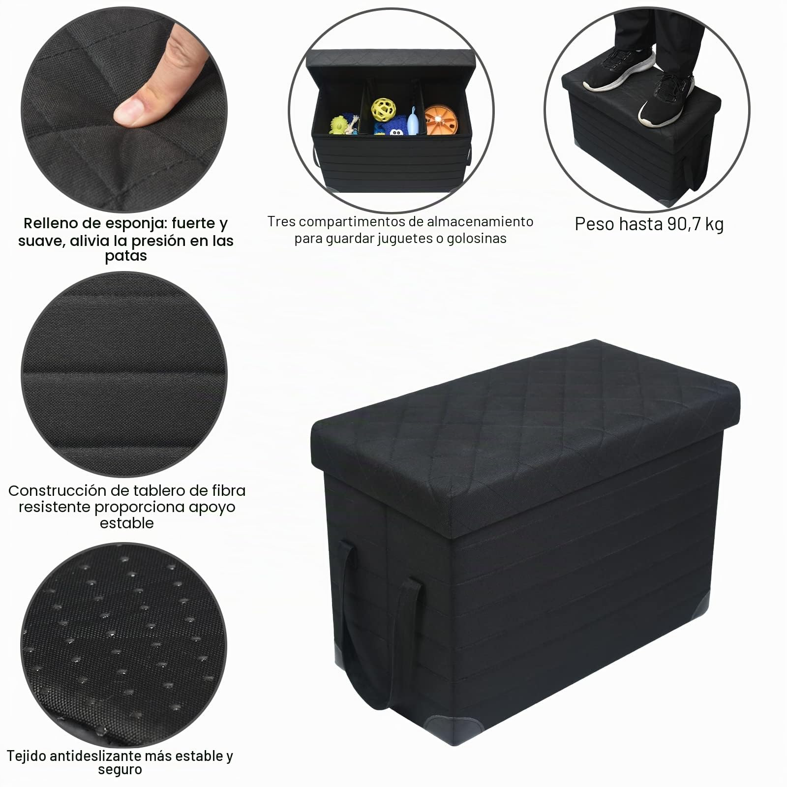 LIONROGE Extensor de Asiento Trasero de Coche para Perros Grandes de hasta 200 Libras, Extensor de Asiento Trasero y Delantero con Almacenamiento, Evita Que Tus Perros se caigan del Asiento