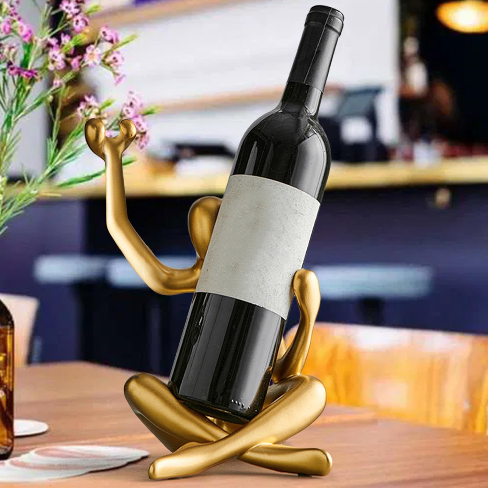 Soporte para botella de vino | Soporte de resina para vino sin