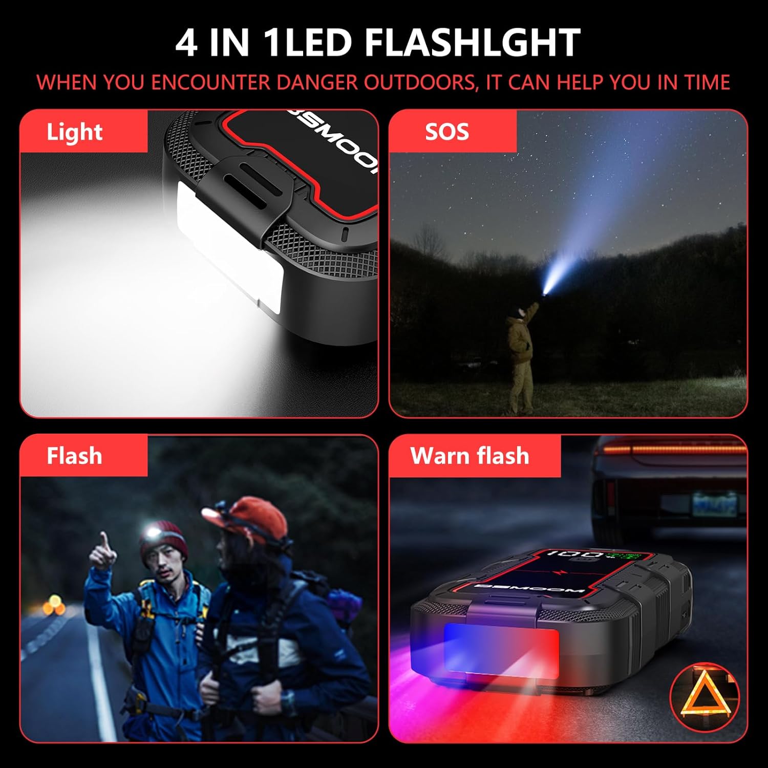 5000A Jump Starter,99Wh Car Battery Jump Starter(Up to All Gas or 8.0L Diesel Engine),12V Auto Battery Booster,Portable Lithium Jump Box with LED Light/USB QC3.0