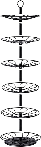 Miniatura 18 de FlagShip Carrusel para tazas K de 3 niveles para soporte de cápsulas Keurig de metal, instalación de bricolaje, pequeño para almacenamiento de