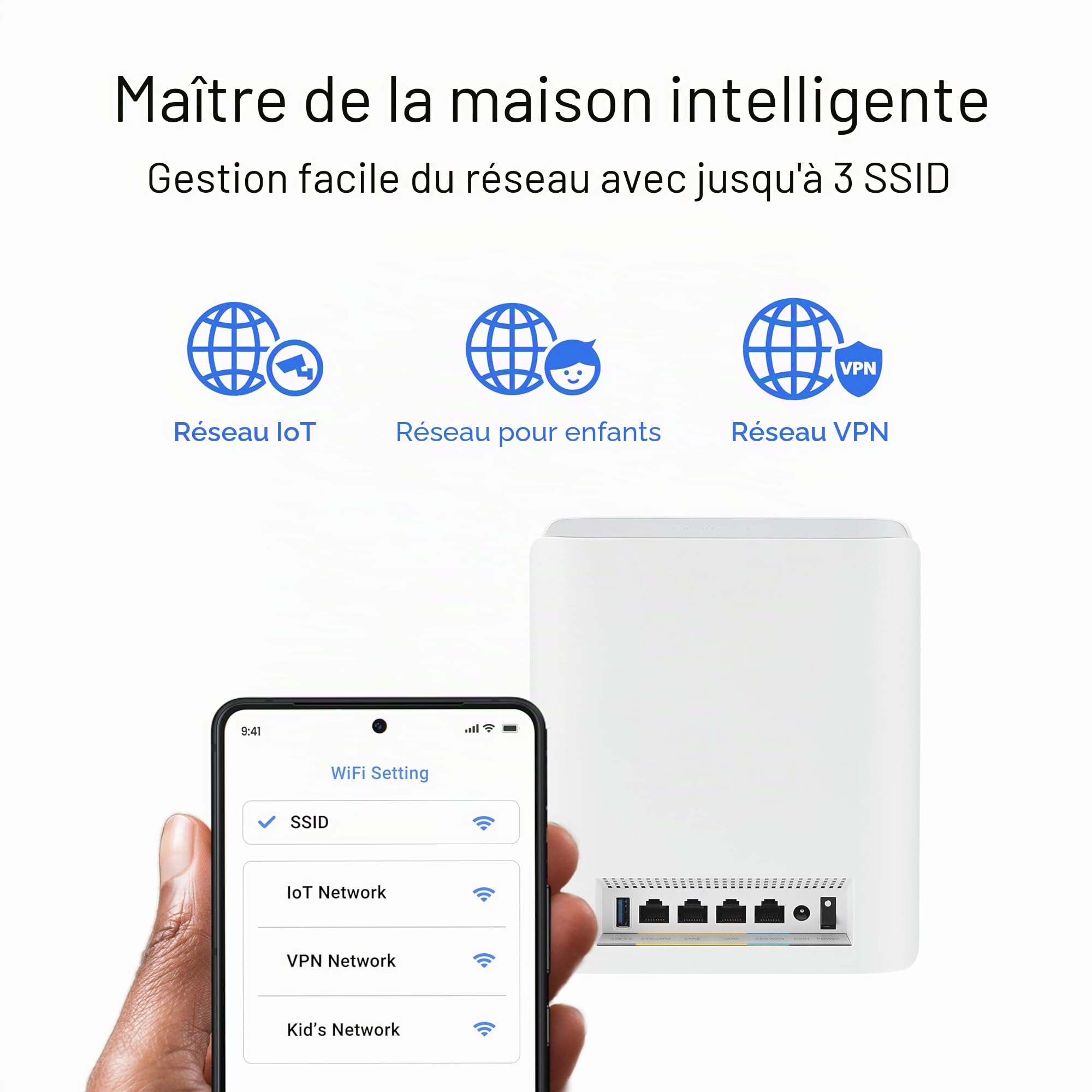 Asus Zenwifi Bt8 - WlaN-System - (router) - Netz 2,5gbe, 5gbe, 10gbe MultI-Band (90ig0930-Mo3b00)