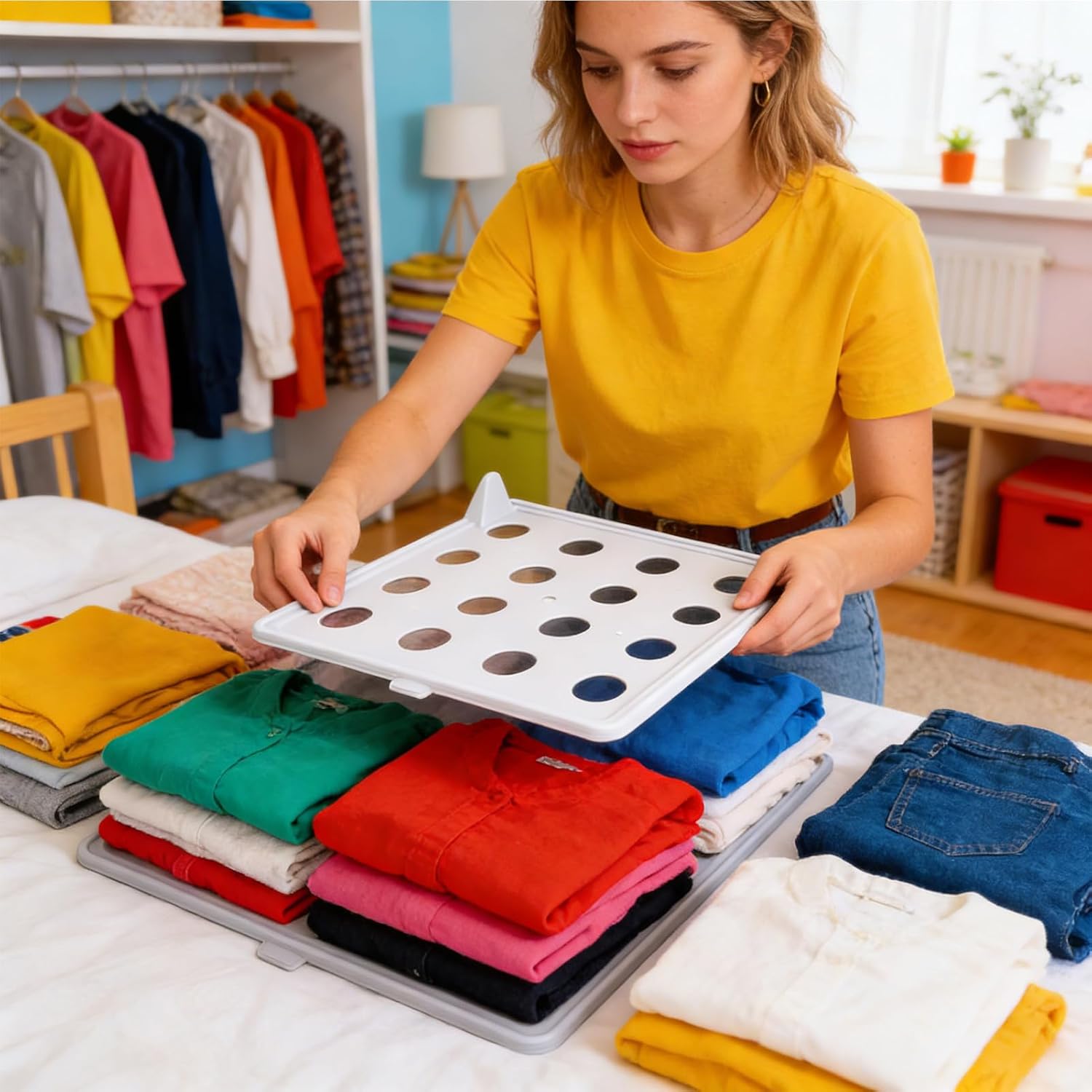T Shirt Storage for Closet Stackable Closet Storage Divider