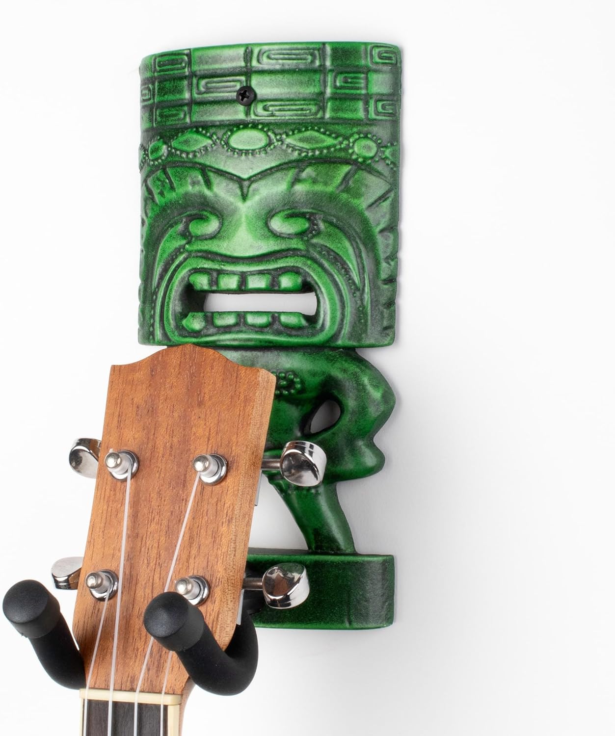 GuitarGrip Tiki Man Ukulele Wall Mount Hanger Stand for Uke, Banjo, Mandolin