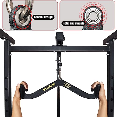 Miniatura 8 de LAT Pull Down Bar for Cable Machine, LAT Pulldown Attachments T-bar V-bar Cable Attachment for Gym, Back Tricep Strength Training Handle