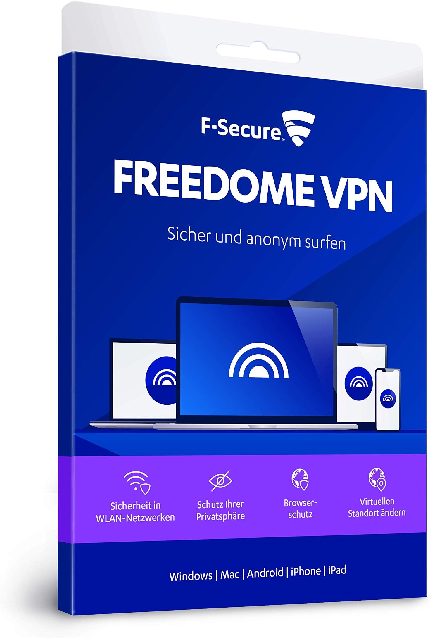F-Secure FREEDOME VPN - 1 year / 3 devices [activation code in box packaging]