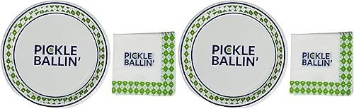 Miniatura 6 de Twerp Platos y servilletas de fiesta de pickleball - Suministros de fiesta para Pickle Ball - Juego de 10
