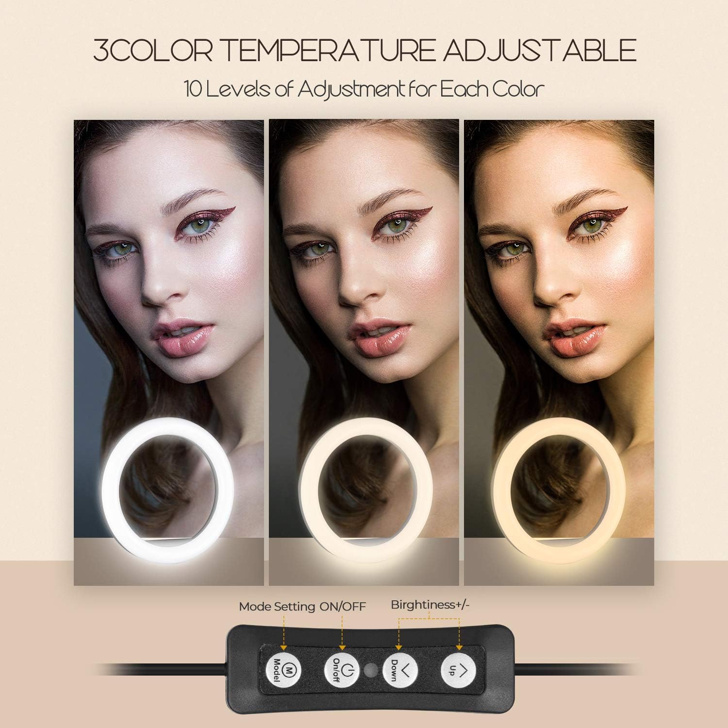🔥 Flash Sale MSOAT10'' Selfie Ring Light with Adjustable Tripod Stand - Upgraded Dimmable Camera Ring Light with 3 Phone Holders for TikTok/YouTube/Live Stream/Makeup/Photography Compatible with iPhone Android…