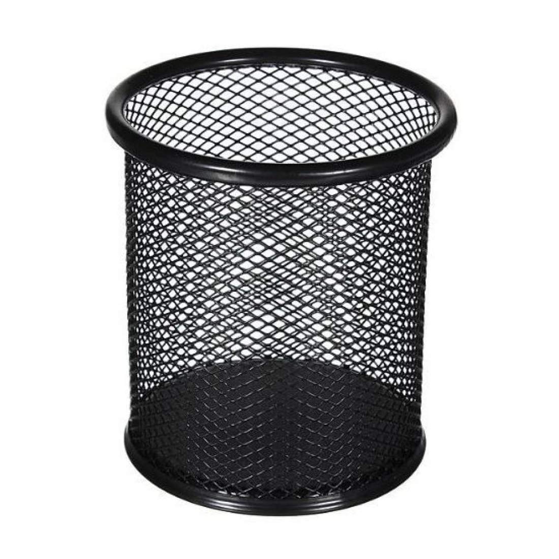 panku Standard Mesh Iron Pen Stand,Pencil Stand,Pen Holders,Pencil Holder for Office Table/Study Table/Desk/Office Stationery/Study Material Black Pack of 5 2