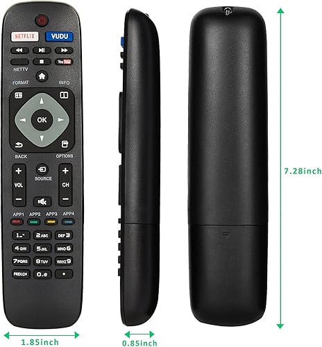 Miniatura 5 de El más nuevo universal Philips TV Control remoto NH500UP para Philips LCD LED 4K UHD Smart TV con Netflix Vudu YouTube Nettv botón