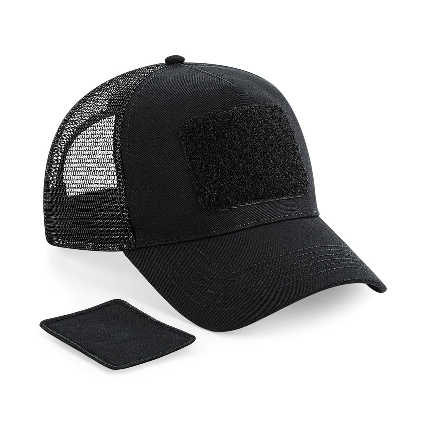 Beechfield B641 Removable Patch Snapback Trucker - Black