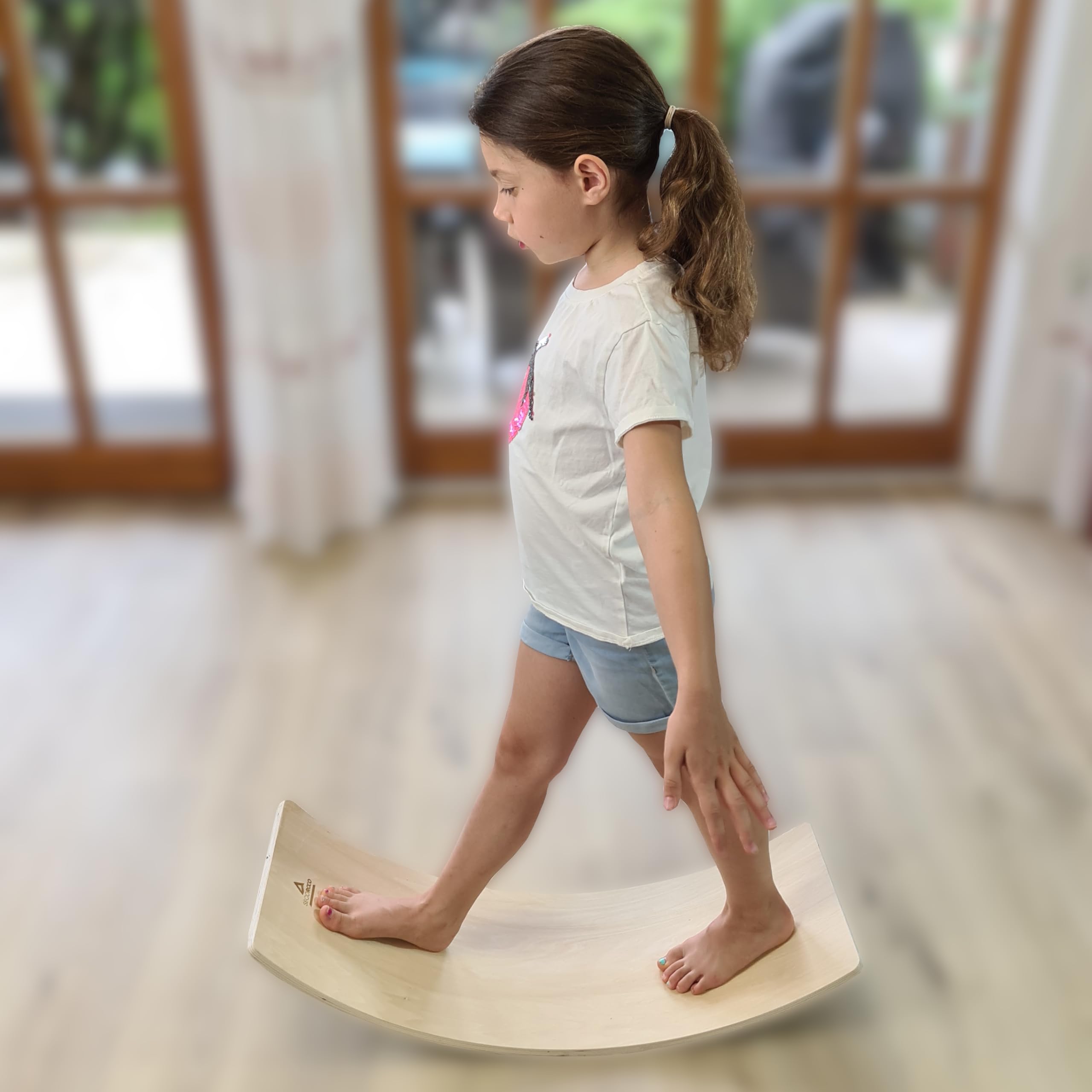 Balance Board aus Holz für Kinder | Balancierbrett | Gleichgewichtstraining | Balanceboard für Indoor und Outdoor