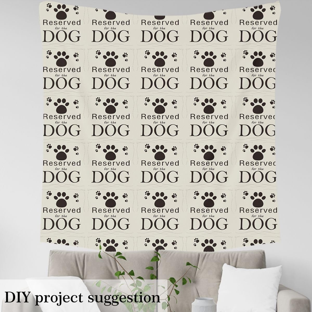 Dog Upholstery Fabric for Chairs 2 Yards Puppy Dog Paw Print Fabric by The Yard for Kids Boys Girls Cute Decorative Kawaii Soft Flannel