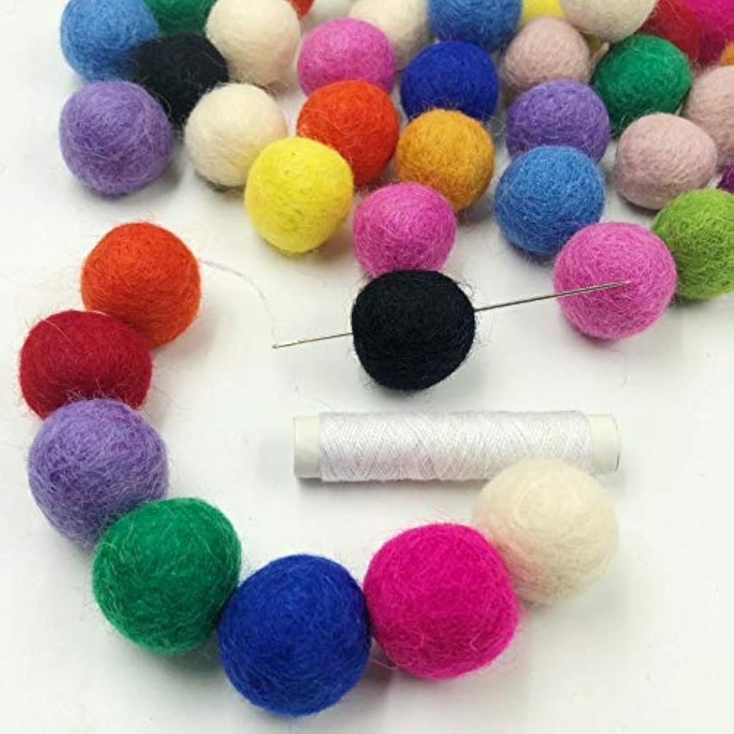 Wool Balls Felt Pom Pom Balls 2cm 150pc Felt Garland Craft Supplies Wool Felt Beads