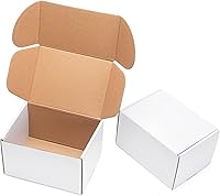 Vista 11 de Cajas de envío negras de 7 x 5 x 4 pulgadas, paquete de 25 cajas de correo de cartón corrugado para pequeñas empresas, sobres de literatura