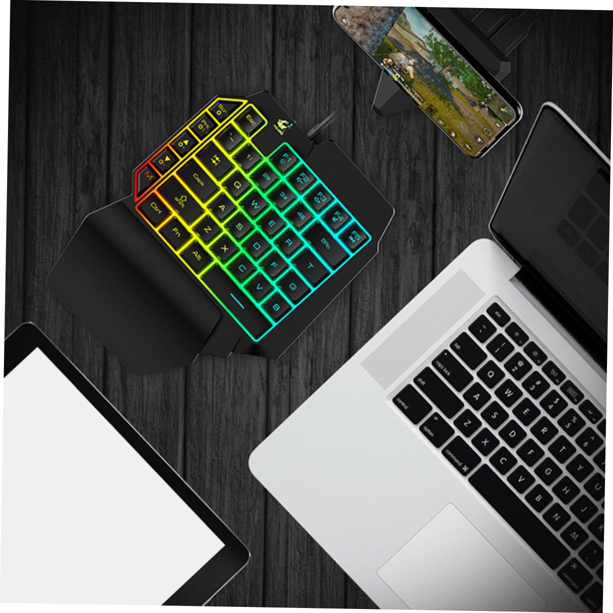 Tastiera da Gioco Retroilluminata e Mouse Combo per Pc, Set da Gioco E-sport con Funzionamento Preciso, Facile da Usare, per Intrattenimento Domestico e Ragazzo Ragazza