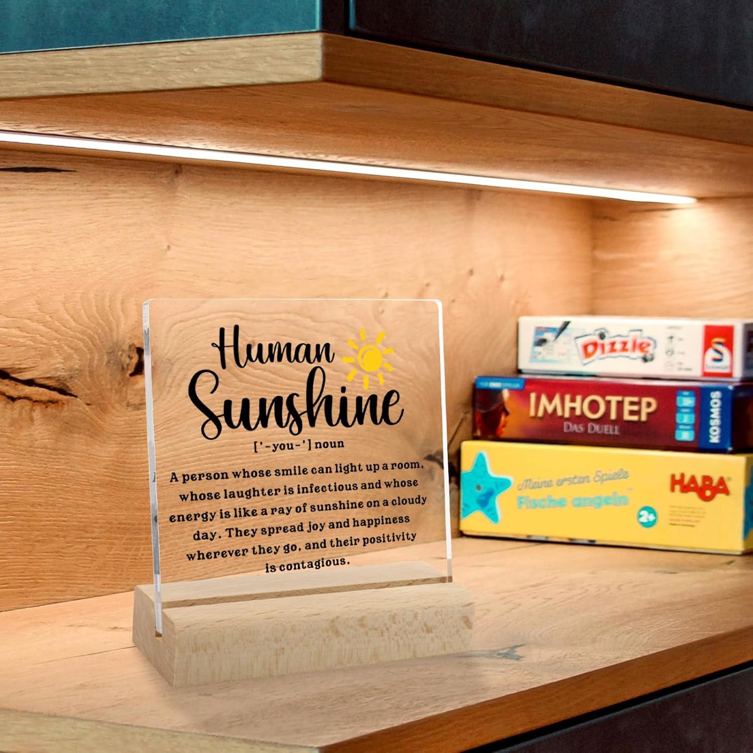 Thank You Birthday Gifts for Women Men Acrylic Desk Decorative Sign Inspirational Appreciation Gifts for Friend Coworker Sister Human Sunshine Motivational Gifts - Image 5