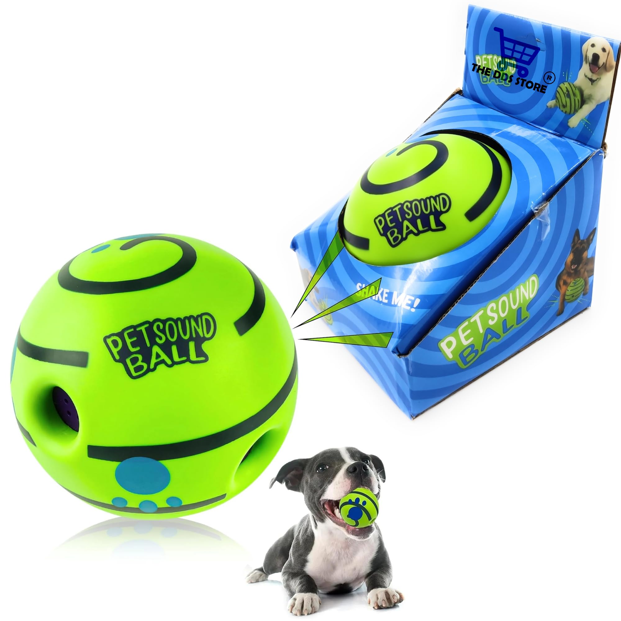 THE DDS STORE Giggle Ball for Dogs, Indestructible Dog Ball Toys, Squeaky Dog Ball Moving Dog Ball, Interactive Dog Toys Ball, Sound Funny Amuse Ball for Dogs for Relieve Anxiety, 5.5inch (B0D33P81MY) Amazon Price History, Amazon Price Tracker