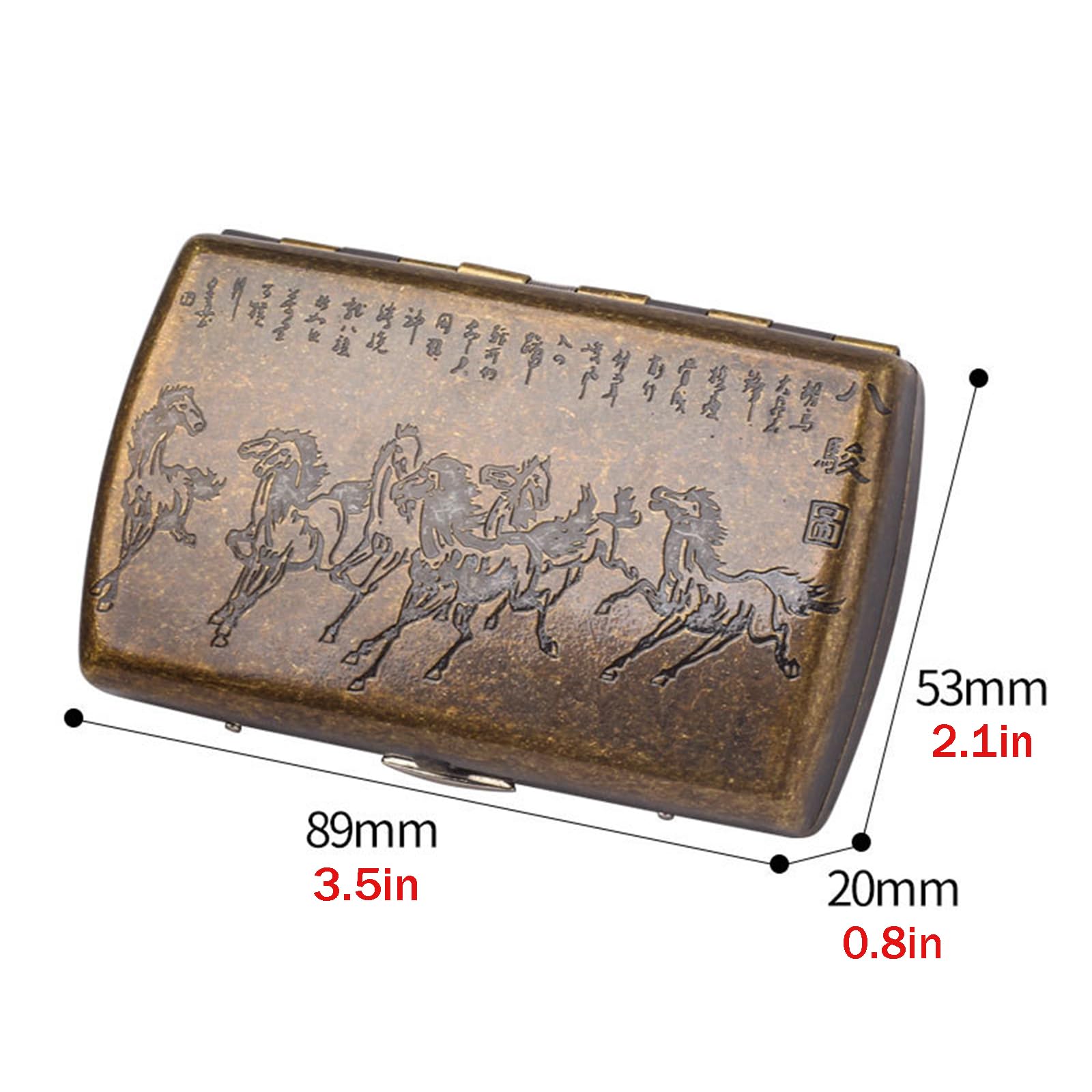 Amazon.co.jp: シガレットケース 真鍮製 タバコ ケース (85mm) 20本