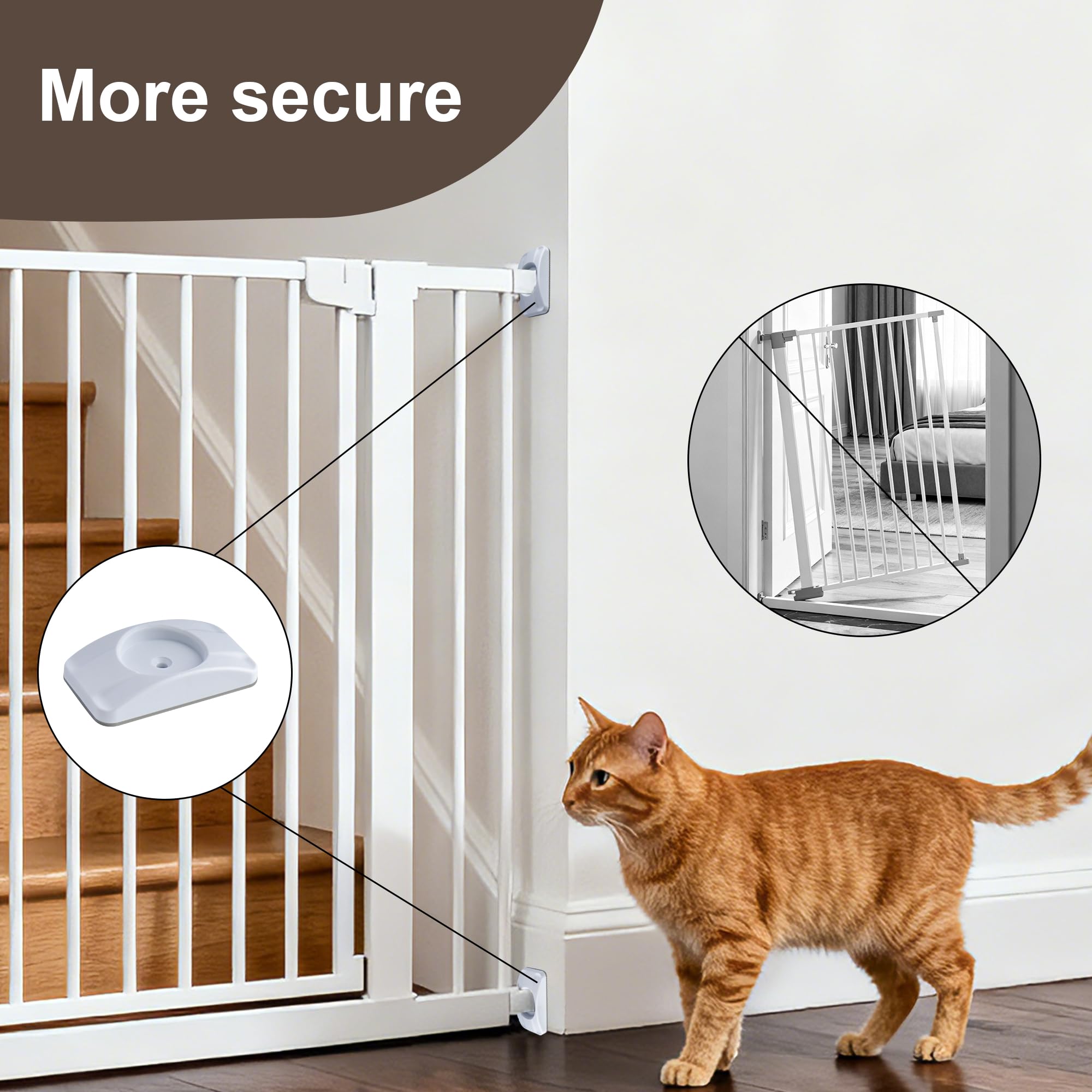 SZWLJ 4 PCS Rectangular Baby Gate Wall Protector - Image 3