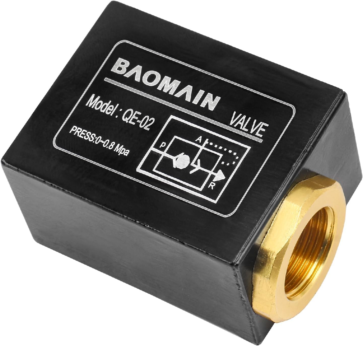 Baomain Pneumatic One Way Quick Exhaust Valve QE-02 1/4PT Inlet Port