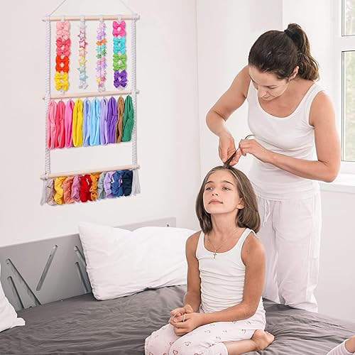 Miniatura 5 de Lilcolat Soporte para diadema organizador de lazos para el cabello para niñas, diademas de bebé, accesorios para el cabello, organizador de