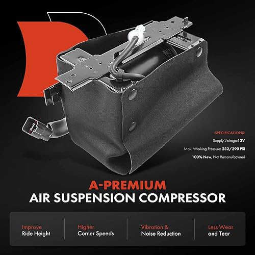 Miniatura 2 de A-Premium Compresor de suspensión de aire compatible con Infiniti QX56 2004-2010 y Nissan Armada 2005-2015, repuesto # 53400-7S600, 534007S600