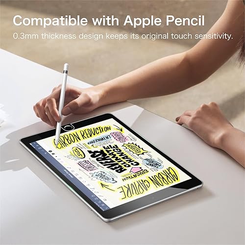 Miniatura 6 de Fintie Protector de pantalla de vidrio templado para iPad de 9 8 7 generación (20212020 2019) de 10.2 pulgadas y iPad Air 3 de 10.5 pulgadas